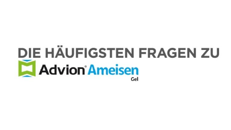 Logo von Advion Ameisen mit Text „Die häufigsten Fragen zu“ auf weißem Hintergrund