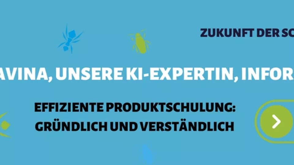 Banner: Frau links; Text „Davina, unsere 1-Expertin, informiert Sie“ mit Button „Abseilen“