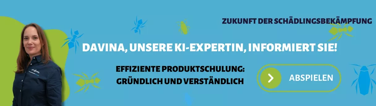 Banner: Frau links; Text „Davina, unsere 1-Expertin, informiert Sie“ mit Button „Abseilen“