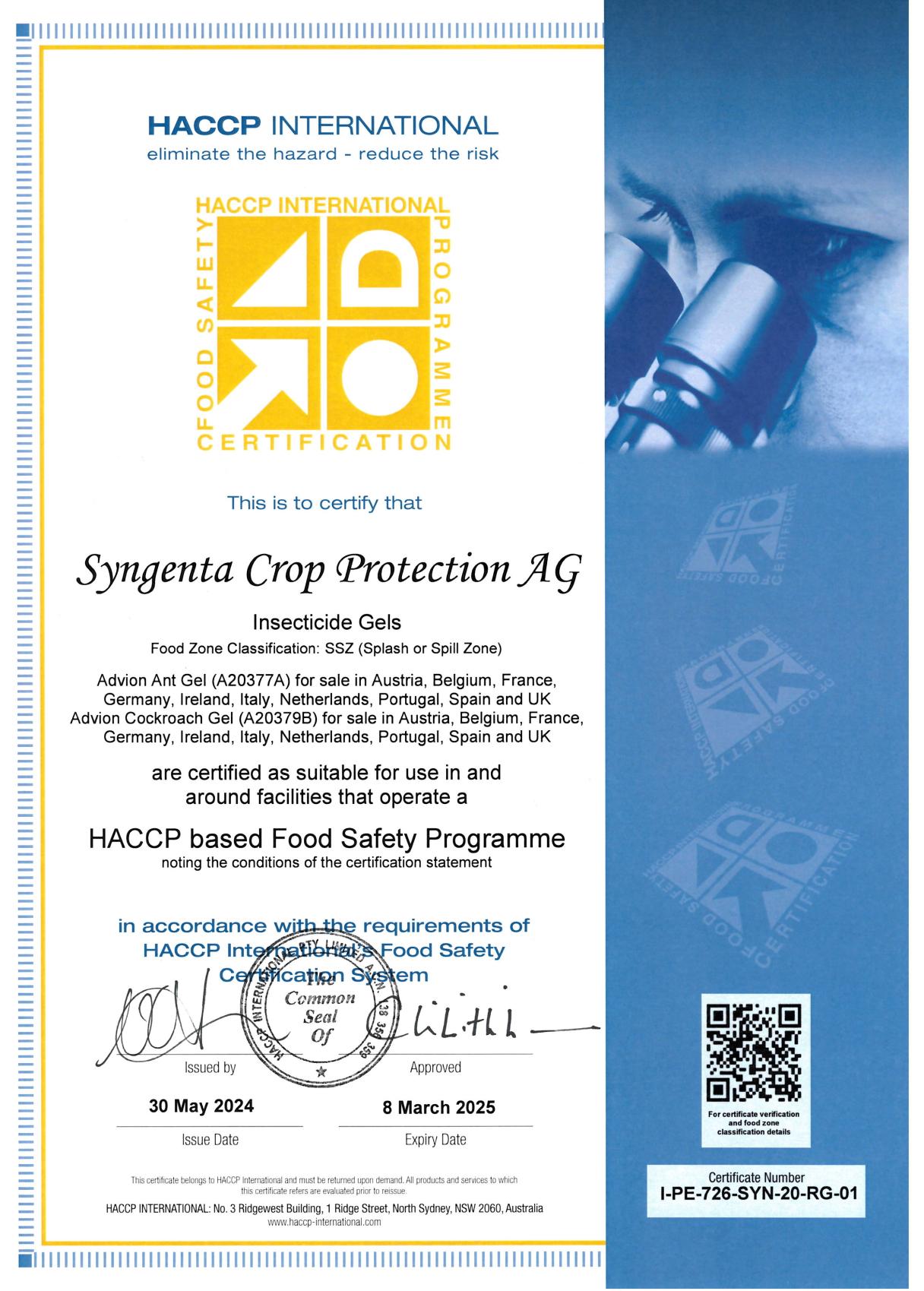 Syngenta Europe Pest Certification
