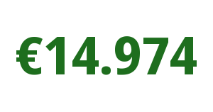 Text: €14.974 in green on white background